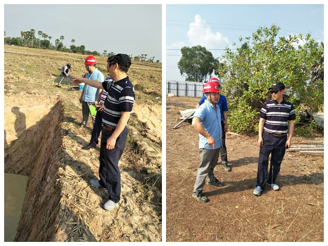 陈云总经理到柬埔寨工程检查指导工作