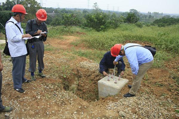 石化园～眉山Ⅱ220千伏线路基础工程顺利通过省质监中心站检查验收